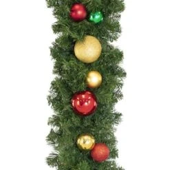 Decorated 9' X 14" Garland Unlit, Colors Of The Holiday -Twinkly Sales Shop dg 914 coth c