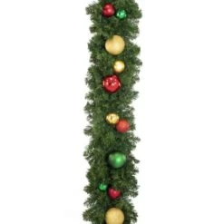 Decorated 9' X 14" Garland Unlit, Colors Of The Holiday -Twinkly Sales Shop dg 914 coth d