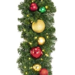 Decorated 9' X 14" Garland Lit, Colors Of The Holiday -Twinkly Sales Shop dg 914 led coth c