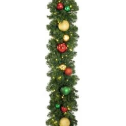 Decorated 9' X 14" Garland Lit, Colors Of The Holiday -Twinkly Sales Shop dg 914 led coth d
