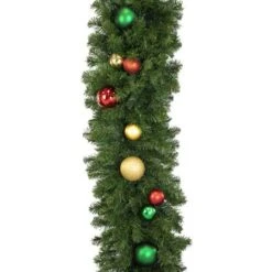 Decorated 9' X 18" Garland Unlit, Colors Of The Holiday -Twinkly Sales Shop dg 918 coth d 1