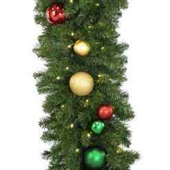 Decorated 9' X 18" Garland Lit, Colors Of The Holiday -Twinkly Sales Shop dg 918 led coth c