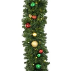 Decorated 9' X 18" Garland Lit, Colors Of The Holiday -Twinkly Sales Shop dg 918 led coth d