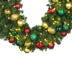 Decorated - 9' X 18" Oregon Fir Garland - LED - DELUXE Colors Of The Holiday -Twinkly Sales Shop dg 918 led del coth crop