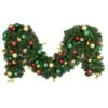 Decorated 9' X 18" Garland Unlit, Traditional