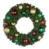 30" Unlit Decorated Wreath - Colors Of The Holidays - Bow Option Available