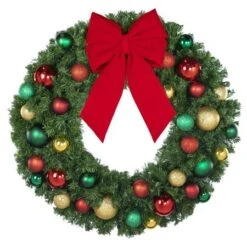 36" Unlit Decorated Wreath - DELUXE Colors Of The Holidays - Bow Option Available -Twinkly Sales Shop dw 36 del coth b vb 12 r