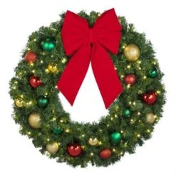 36" Lit LED Warm White Decorated Wreath - Colors Of The Holidays - Bow Option Available 6 36" Lit LED Warm White Decorated Wreath - Colors Of The Holidays - Bow Option Available -Twinkly Sales Shop dw 36 led coth b vb 12 r1