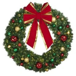 60" Lit LED Warm White Decorated Wreath - Colors Of The Holidays - Bow Option Available 6 60" Lit LED Warm White Decorated Wreath - Colors Of The Holidays - Bow Option Available -Twinkly Sales Shop dw 60 led coth b vb 24 rgt