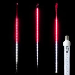 36" LED Falling Snow Tube - Red And Pure White - Pro Christmas™