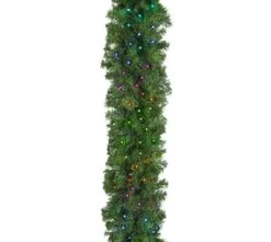 9' X14" Deluxe Oregon Fir Garland, Lit With Twinkly Pro RGBW -Twinkly Sales Shop g 914 dofl twkprgbw d