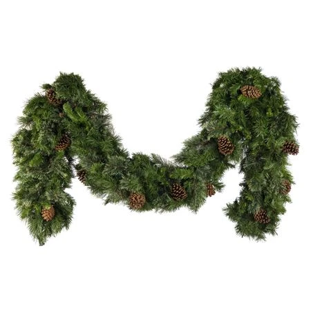9' X 14" Mixed Pine Garland, Unlit 1 9' X 14" Mixed Pine Garland, Unlit