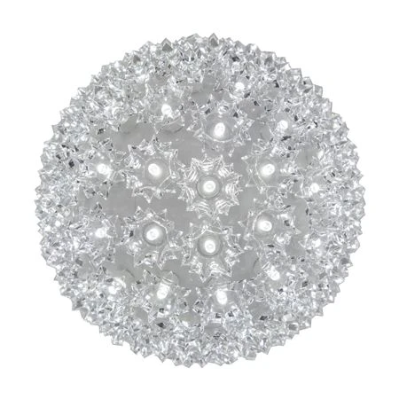 Pro Christmas™ 7.5" Sphere - 100L - Pure White 1 Pro Christmas™ 7.5" Sphere - 100L - Pure White