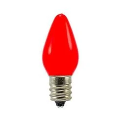 C7 SMD LED Retrofit Bulbs - Frosted Smooth - Red - Pro Christmas™ - Bag Of 25