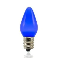 C7 SMD LED Retrofit Bulb - Frosted Smooth - Blue - Minleon - Bag Of 25