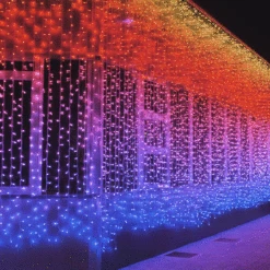 Twinkly Pro Curtain Lights - RGB Capsule - 250 Lights - 5 Drops - Transparent Wire -Twinkly Sales Shop twinklypro curtain 1