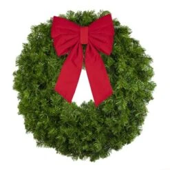 30" Unlit Deluxe Oregon Fir Wreath - Bow Option Available -Twinkly Sales Shop w 30 dofu b vb 12 r