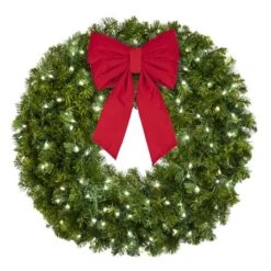 36" Lit Pure White Deluxe Oregon Fir Wreath - Bow Option Available 7 36" Lit Pure White Deluxe Oregon Fir Wreath - Bow Option Available -Twinkly Sales Shop w 36 dofl pw b vb 12 r