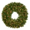 36" Lit Red Deluxe Oregon Fir Wreath - Bow Option Available