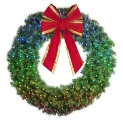 48" Twinkly Pro RGBW Deluxe Oregon Fir Wreath - Bow Option Available -Twinkly Sales Shop w 48 dofl 6 twkprgbw b vb 18 rgt