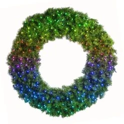 48" Twinkly Pro RGBW Deluxe Oregon Fir Wreath - Bow Option Available -Twinkly Sales Shop w 48 dofl 6 twkprgbw 1