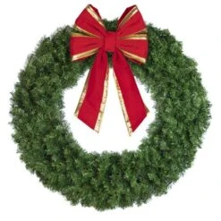 48" Unlit Deluxe Oregon Fir Wreath - Bow Option Available -Twinkly Sales Shop w 48 dofu 6 b vb 18 rgt