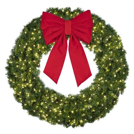 60" Lit Warm White Deluxe Oregon Fir Wreath - Bow Option Available 3 60" Lit Warm White Deluxe Oregon Fir Wreath - Bow Option Available - Image 3