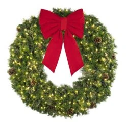 72" Deluxe Mixed Pine Wreath, Lit - Bow Option Available 8 72" Deluxe Mixed Pine Wreath, Lit - Bow Option Available -Twinkly Sales Shop w 60 mpl t6 ww b vb 24 r