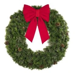 72" Unlit Deluxe Mixed Pine Wreath - Bow Option Available -Twinkly Sales Shop w 60 mpu t6 b vb 24 r 2