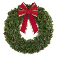 72" Unlit Deluxe Mixed Pine Wreath - Bow Option Available -Twinkly Sales Shop w 60 mpu t6 b vb 24 rgt 2