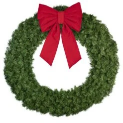 96" Unlit Deluxe Oregon Fir Wreath - Bow Option Available -Twinkly Sales Shop w 72 dofu 6 b vb 24 r 1