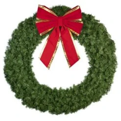72" Unlit Deluxe Oregon Fir Wreath - Bow Option Available -Twinkly Sales Shop w 72 dofu 6 b vb 24 rgt