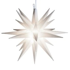 14" Moravian Star, White